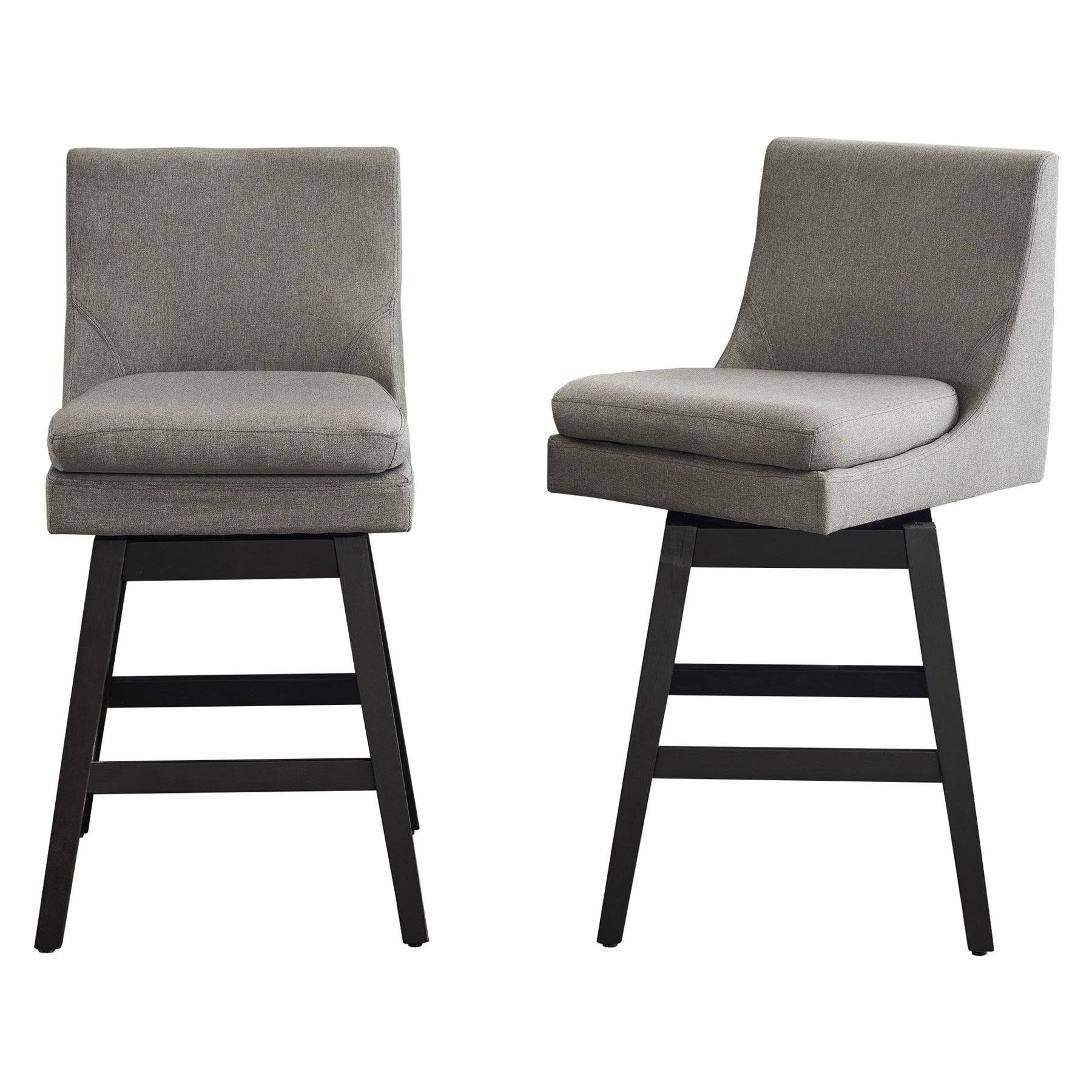 Upholstered Swivel Bar Stools (Set of 2)