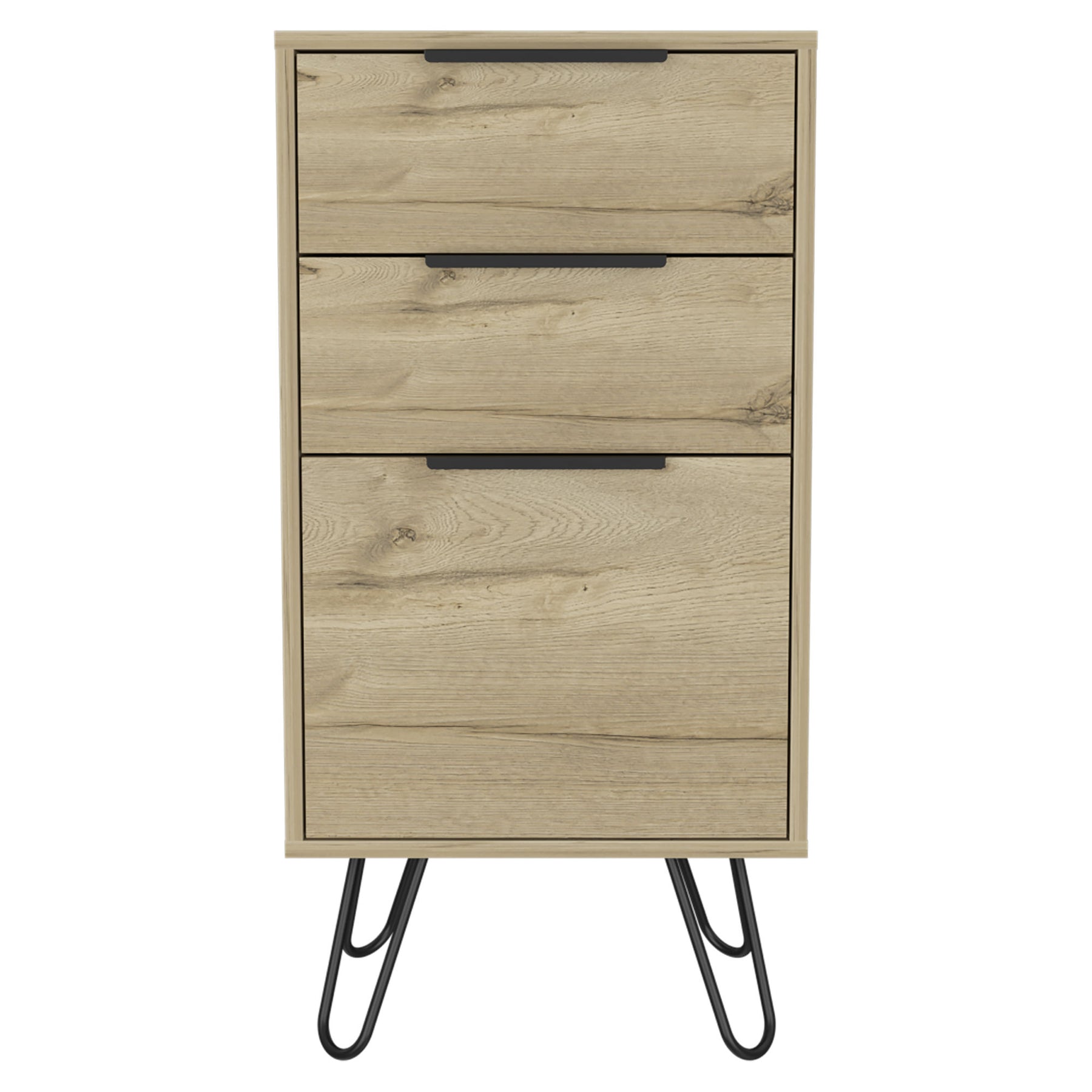 Augusta Light Dresser with Hairpin Legs - Three Drawers (Light Oak)