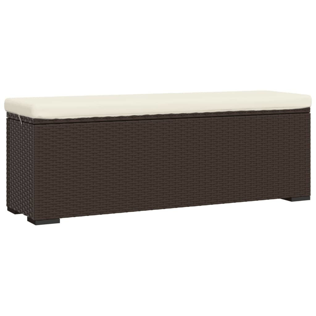 Ottoman Bench with Cushion Brown