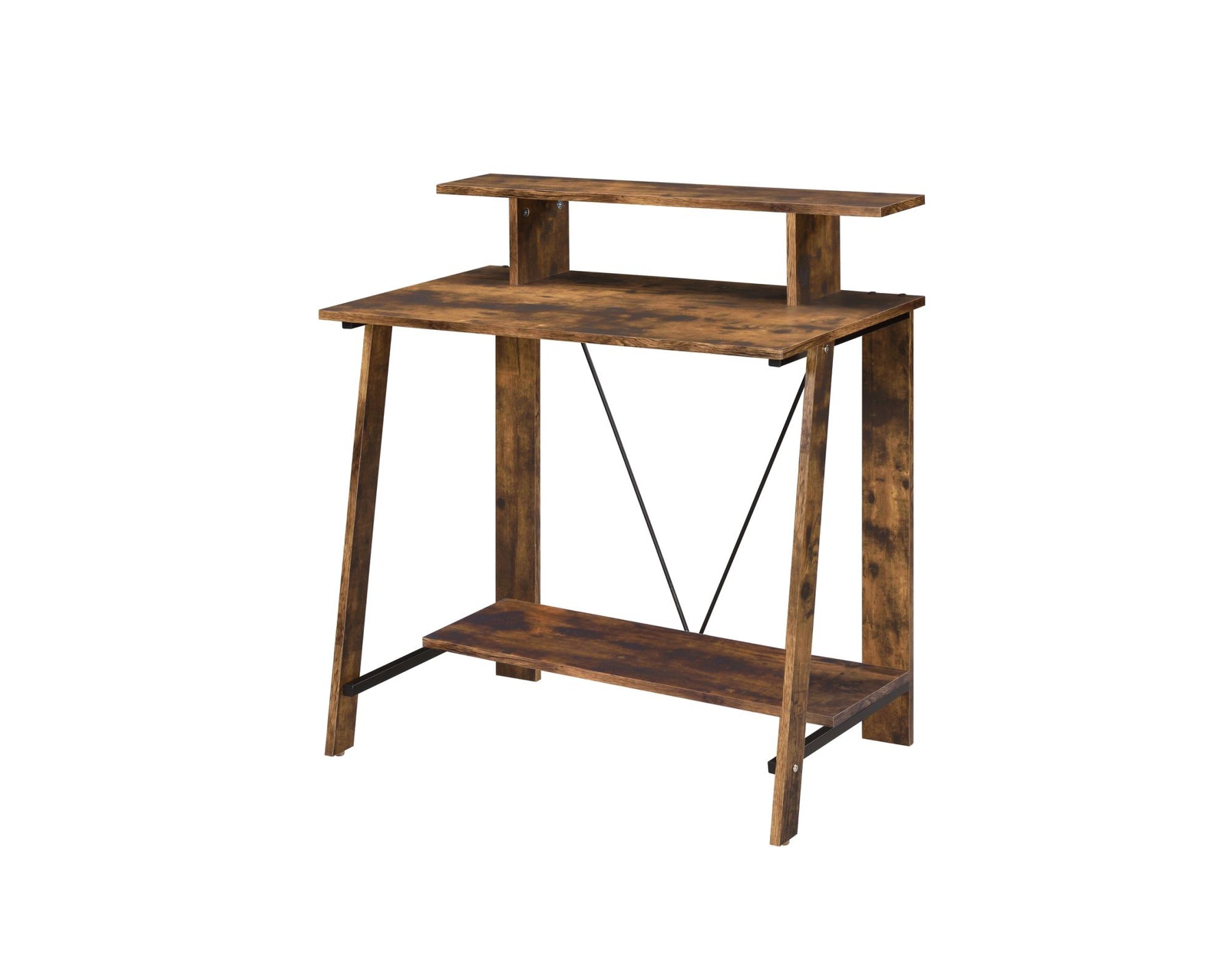 Nypho Writing Desk in Weathered Oak & Black Finish