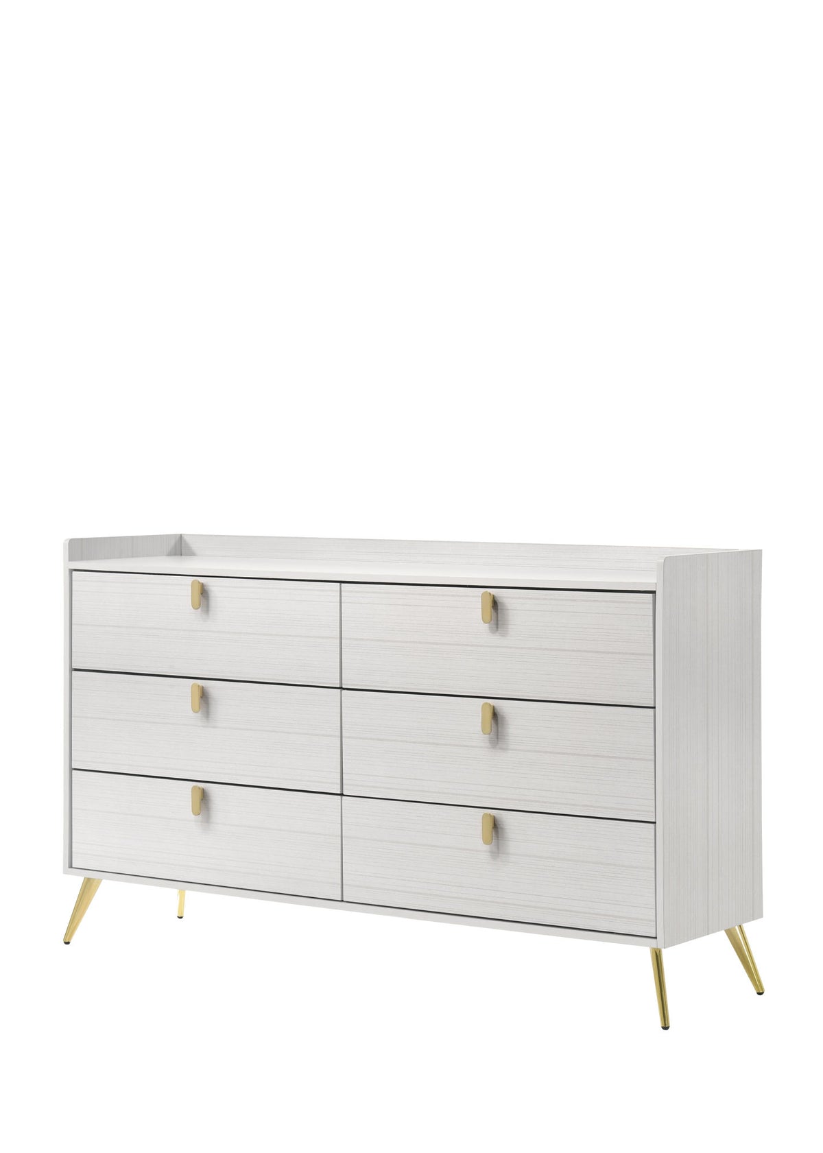 Zeena Dresser with 6 Drawers in White Finish