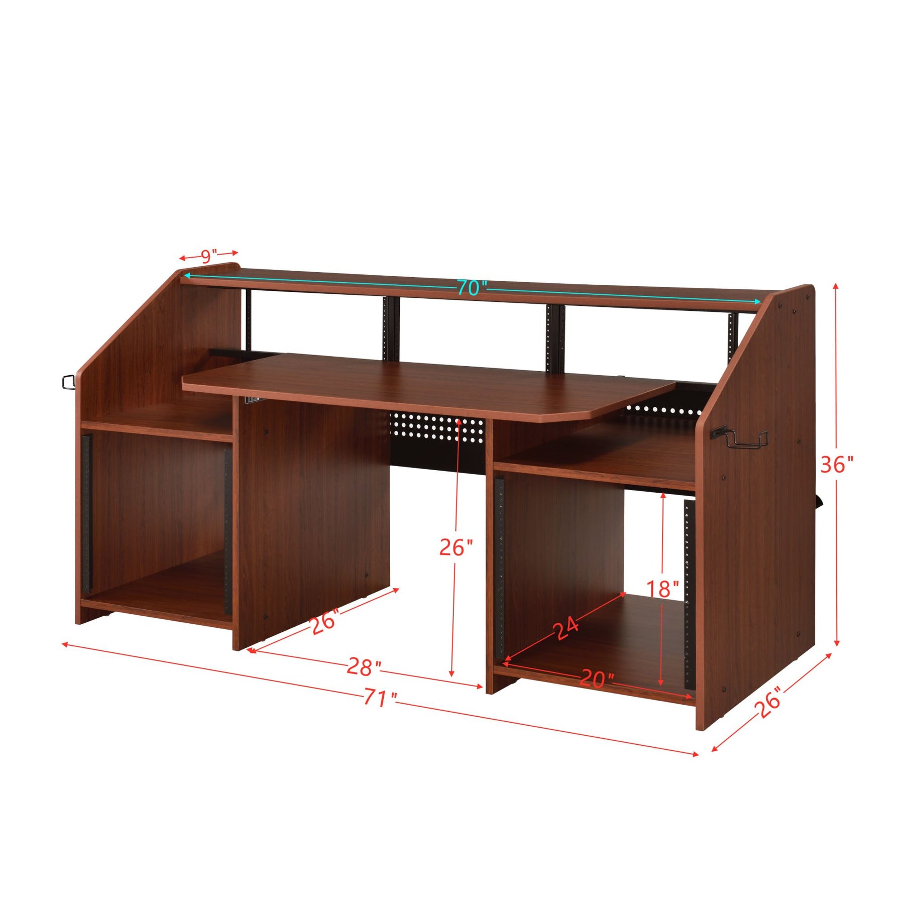 Annette Music Desk in Walnut & Black Finish