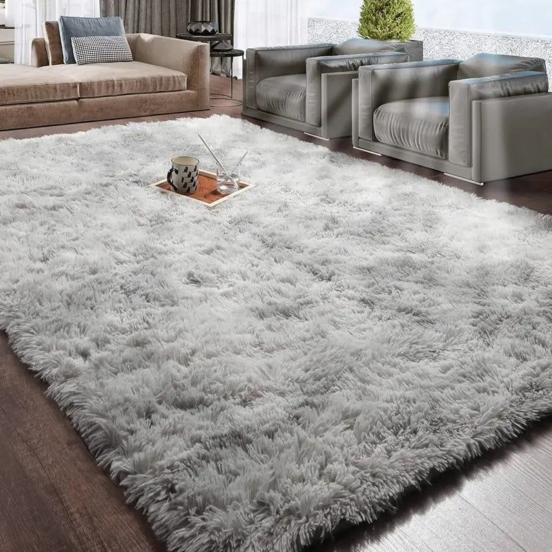 Furry Modern Bedroom Area Rug