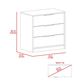 Cannon 3-Drawer Rectangle Dresser Black Wengue and Light Oak