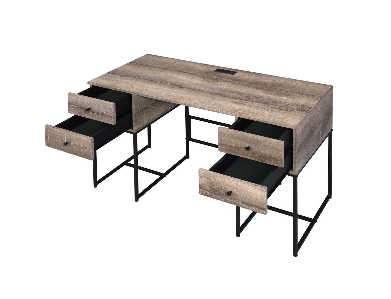 Desirre Writing Desk in Rustic Oak Finish