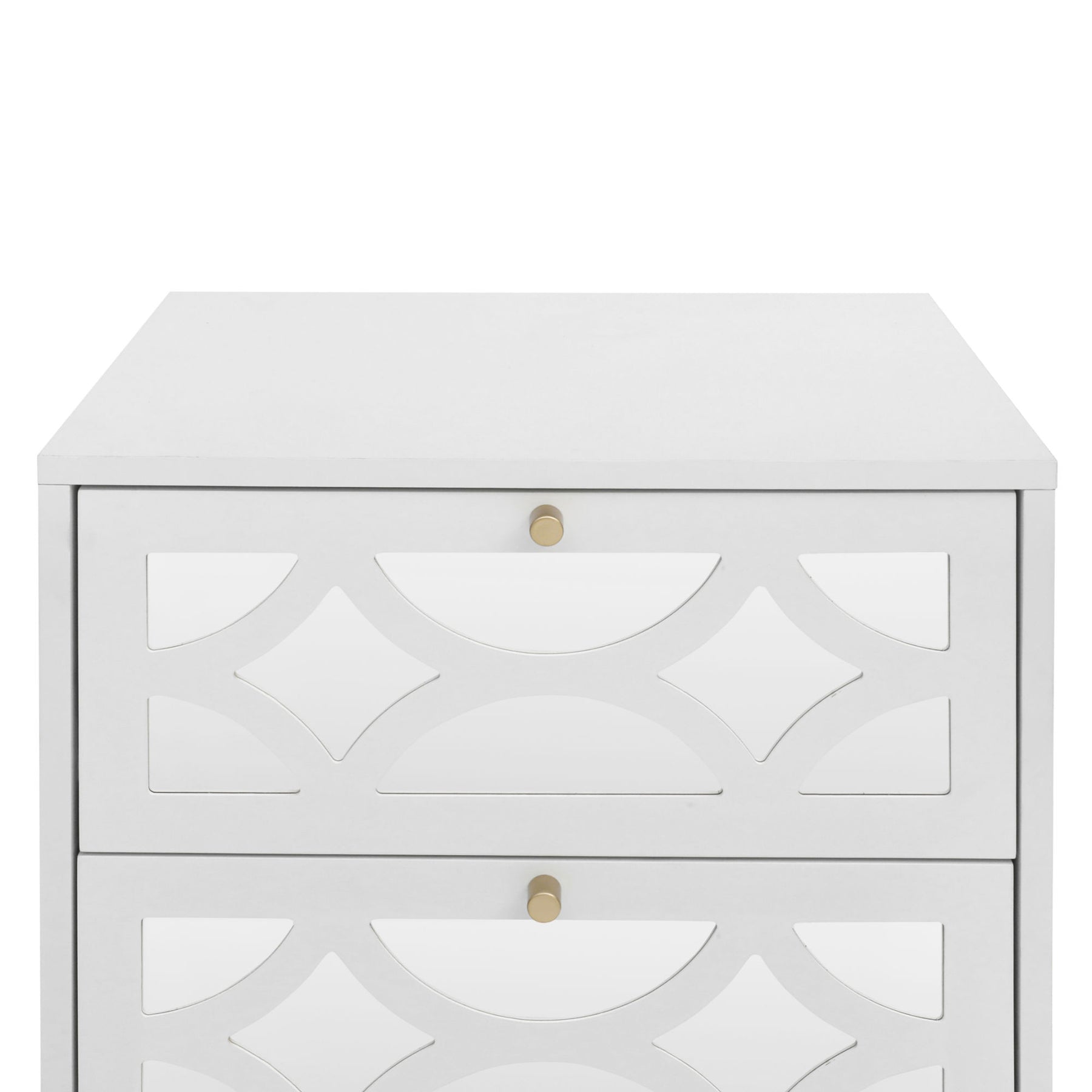 Small Bedside Table with 2 Drawers Nightstand