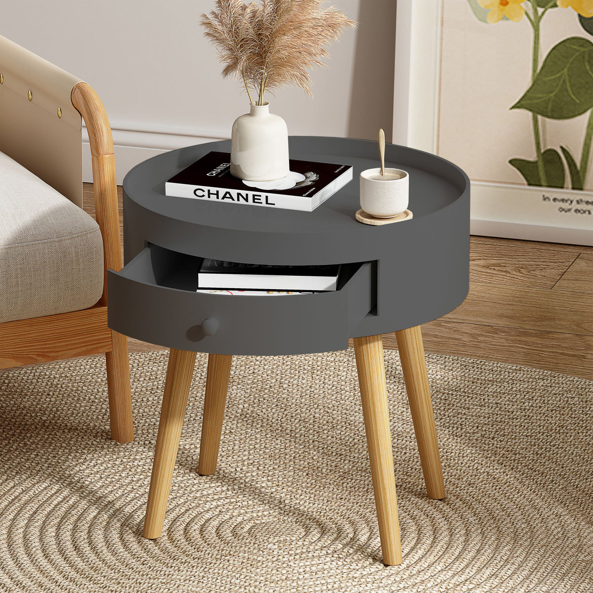 Modern Oak Side Table