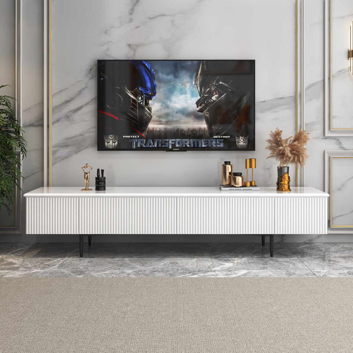 Modern Drawers Line TV Stand & Media Console