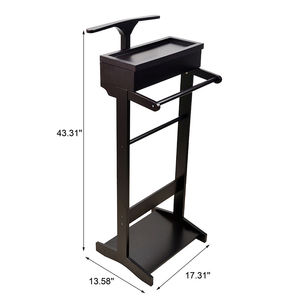 Wooden Dressing Valet Stand for Coats Organizer