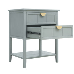 American style 2 Drawer Side table