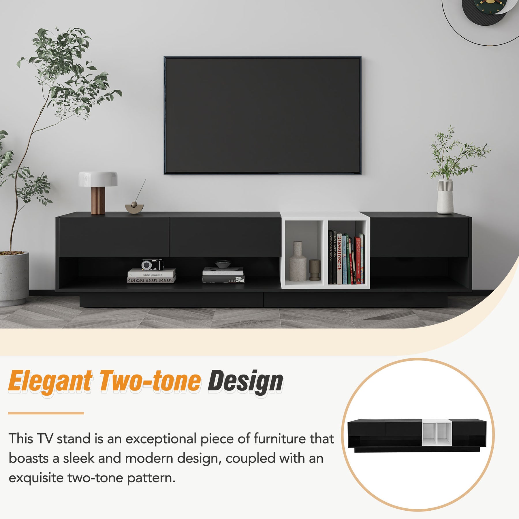 ON-TREND Sleek and Stylish TV Stand & Media Console