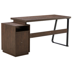 Home Office Computer Desk with Drawers in Brown