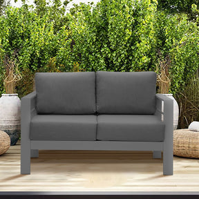 Comfortable Couch Grey Patio Outdoor Double Small Sleeper Sofa Set