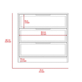 Kaia 3 Drawers Dresser - White