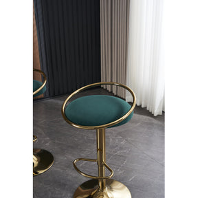 velvet Padded 360° Swivel Bar Stools (Set of 2)