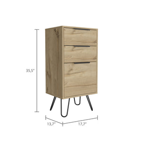 Augusta Light Dresser with Hairpin Legs - Three Drawers (Light Oak)