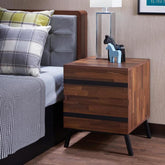 ACME Karine End Table in Walnut & Black