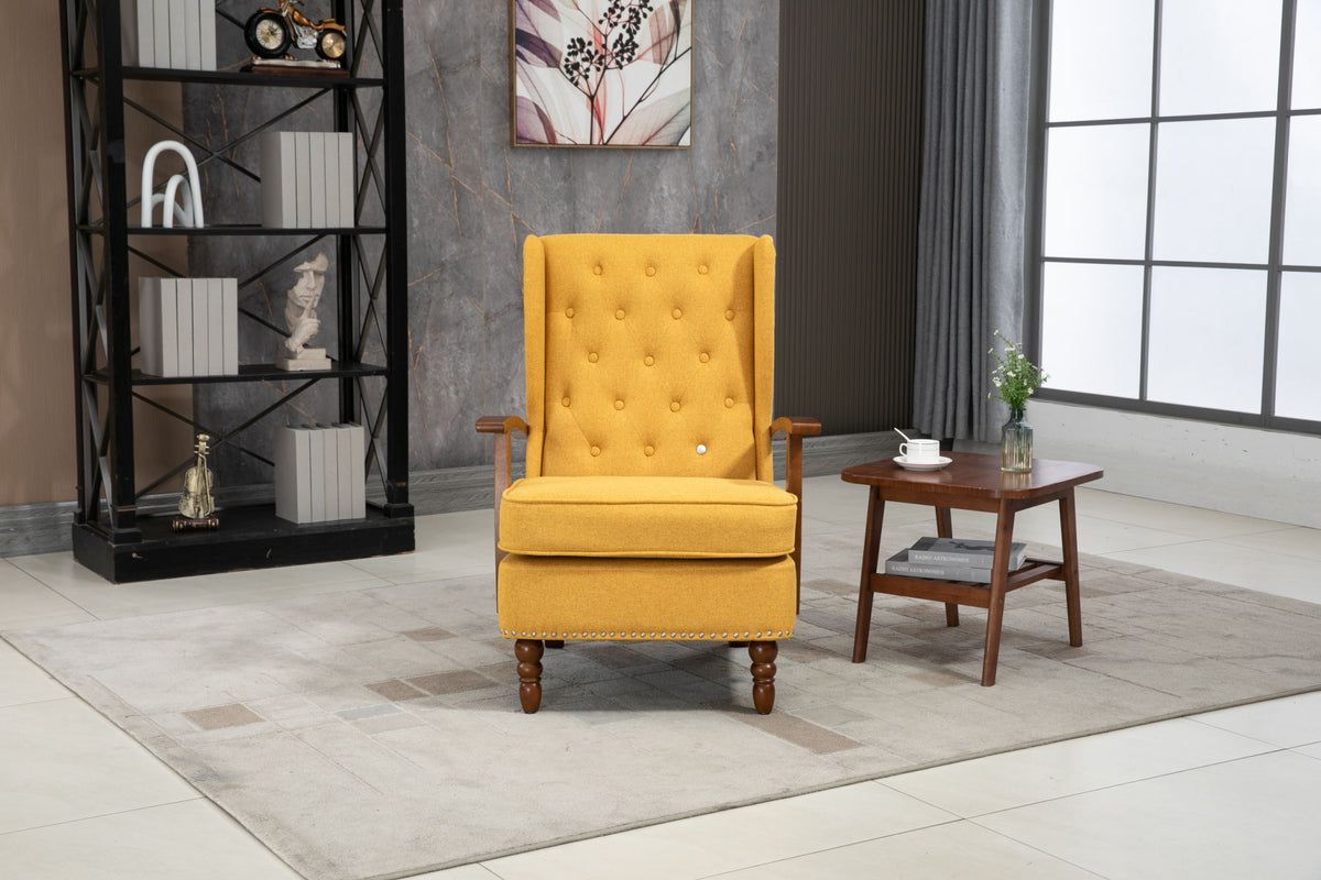 Modern Wood Accent Lounge Chair