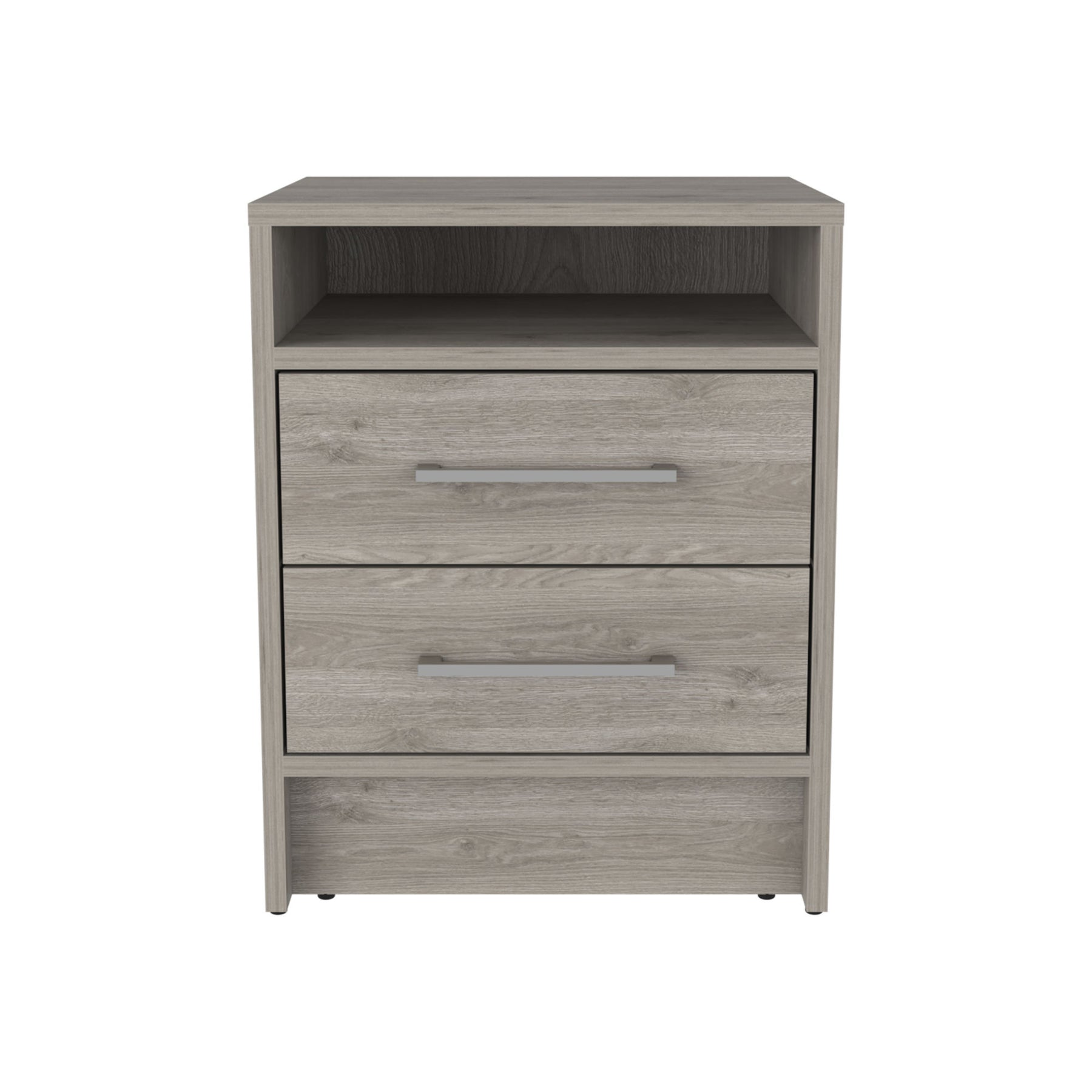 Eter Light Gray  Superior Top Two Drawers Nightstand