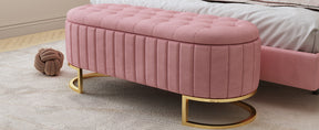 Chic Pink Velvet with Button Tufting