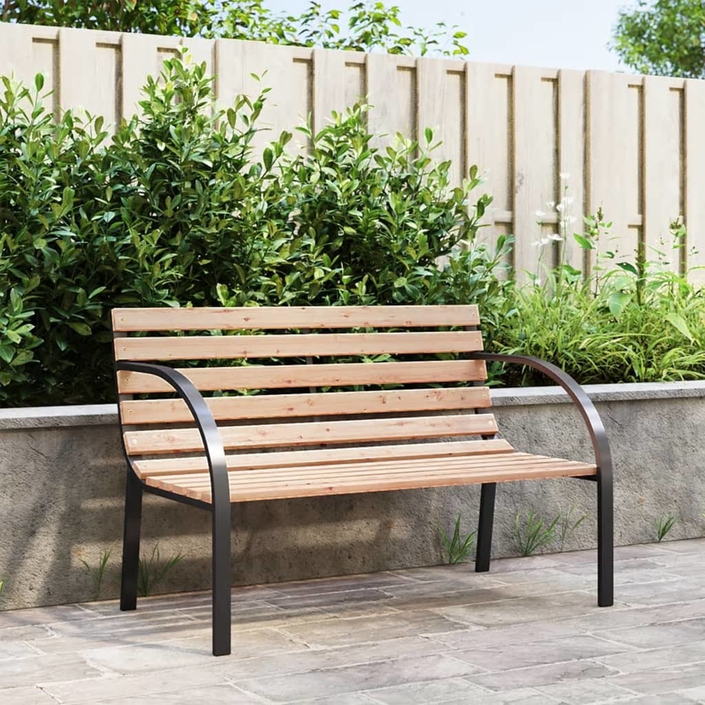 Patio Bench Wood and Iron