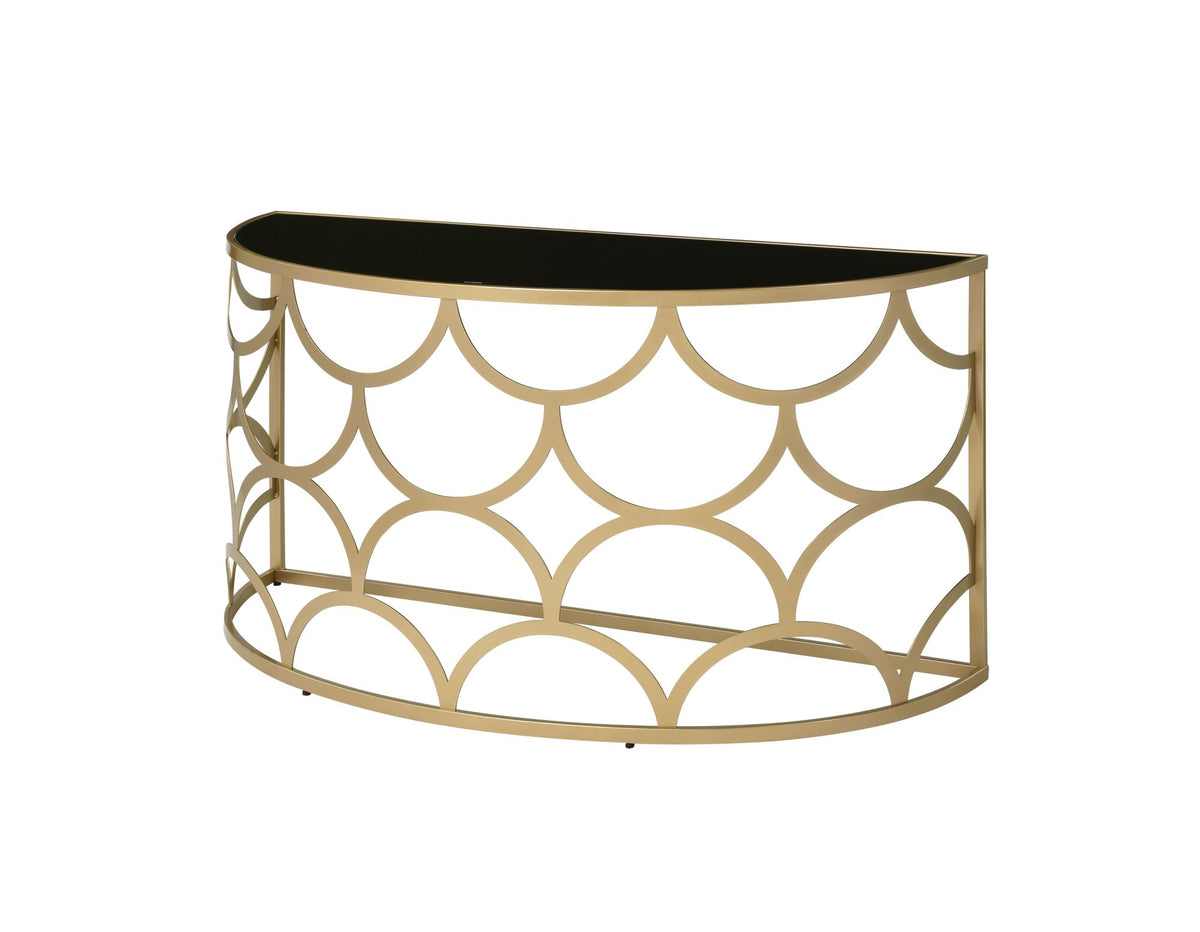 ACME Altus Gold Finish Console Table