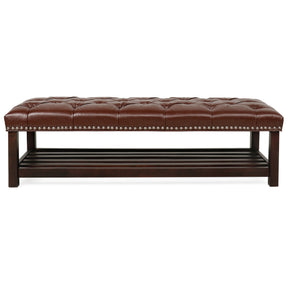 Upholstered Bench with Wooden Base for Bedroom and Entryway