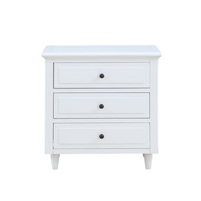 Bold 3-Drawer Nightstand Wood Storage Cabinet