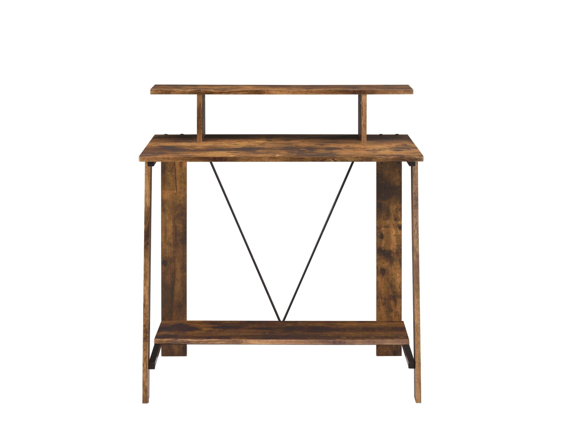 Nypho Writing Desk in Weathered Oak & Black Finish