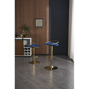 velvet Padded 360° Swivel Bar Stools (Set of 2)