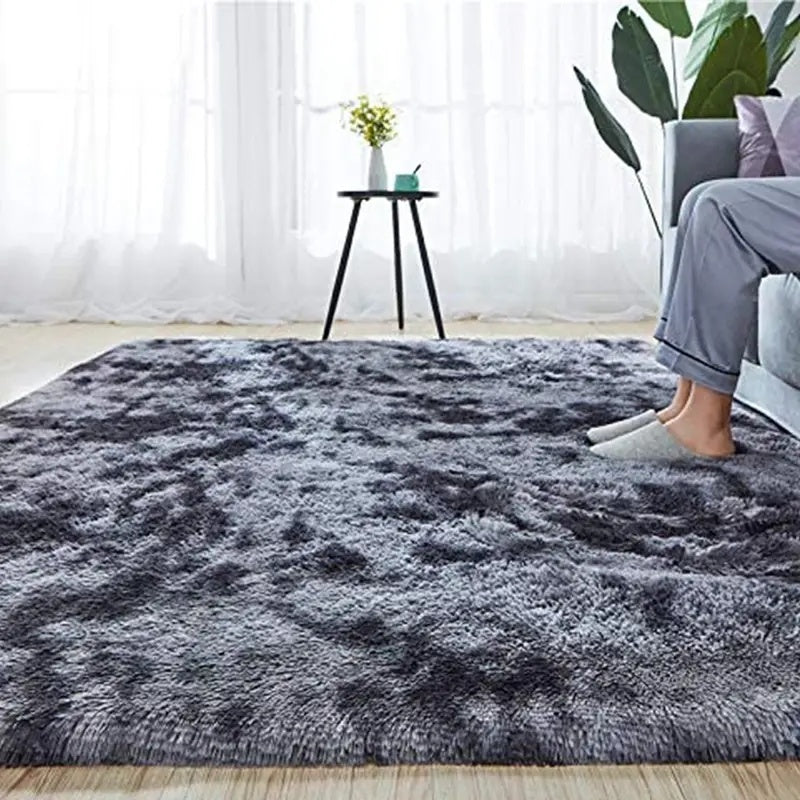 Furry Modern Bedroom Area Rug