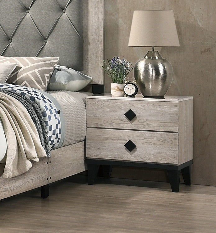 Contemporary Look Cream Color Nightstand