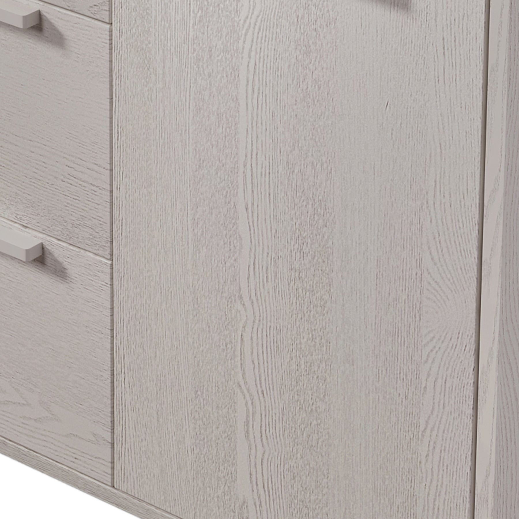 Modern Style Manufactured Wood 3-Drawer Dresser with Solid Wood Legs (Stone Gray)