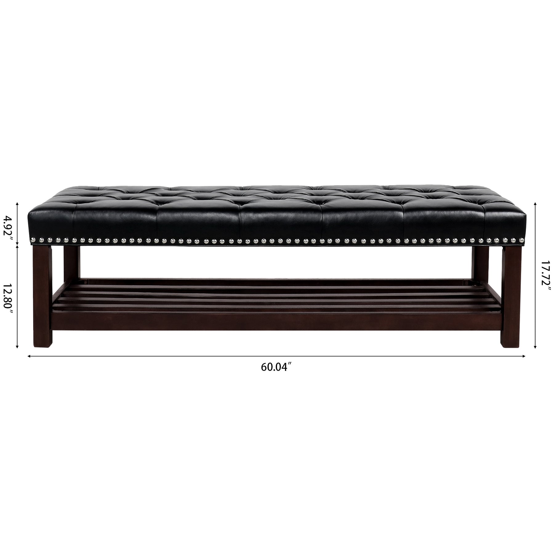 Upholstered Bench with Wooden Base for Bedroom and Entryway