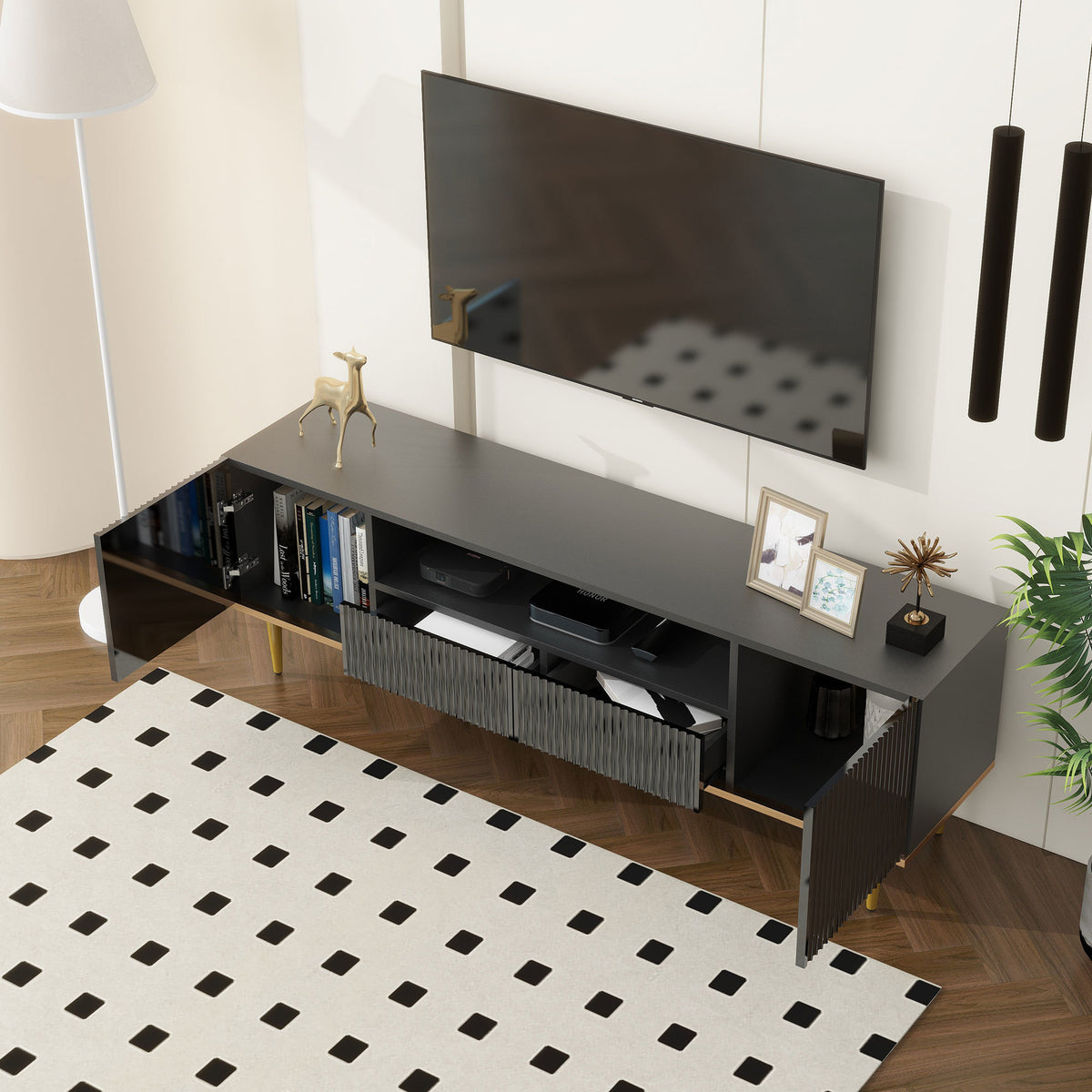 Modern TV Stand for 70+ Inch TV