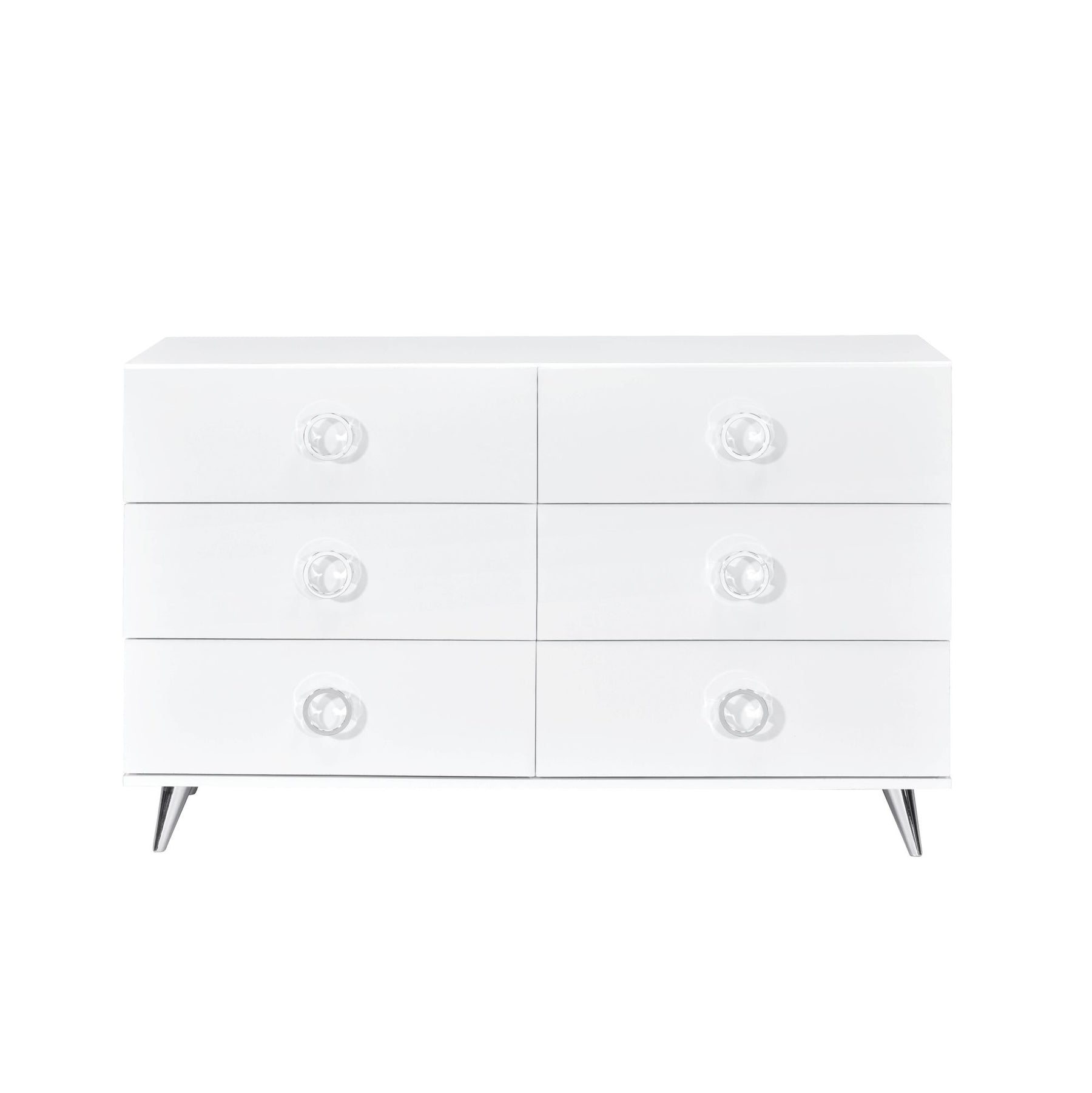 Perse Dresser with Six Drawers in White Finish