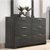 Lantha Dresser with Six Drawers in Gray Oak