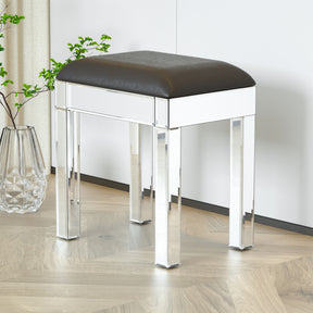 Mirrored Vanity Stool