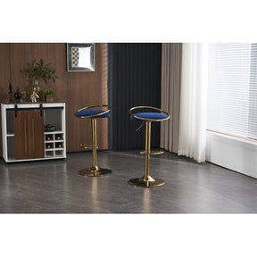 velvet Padded 360° Swivel Bar Stools (Set of 2)