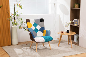 Modern Patchwork Accent Lounge Chair