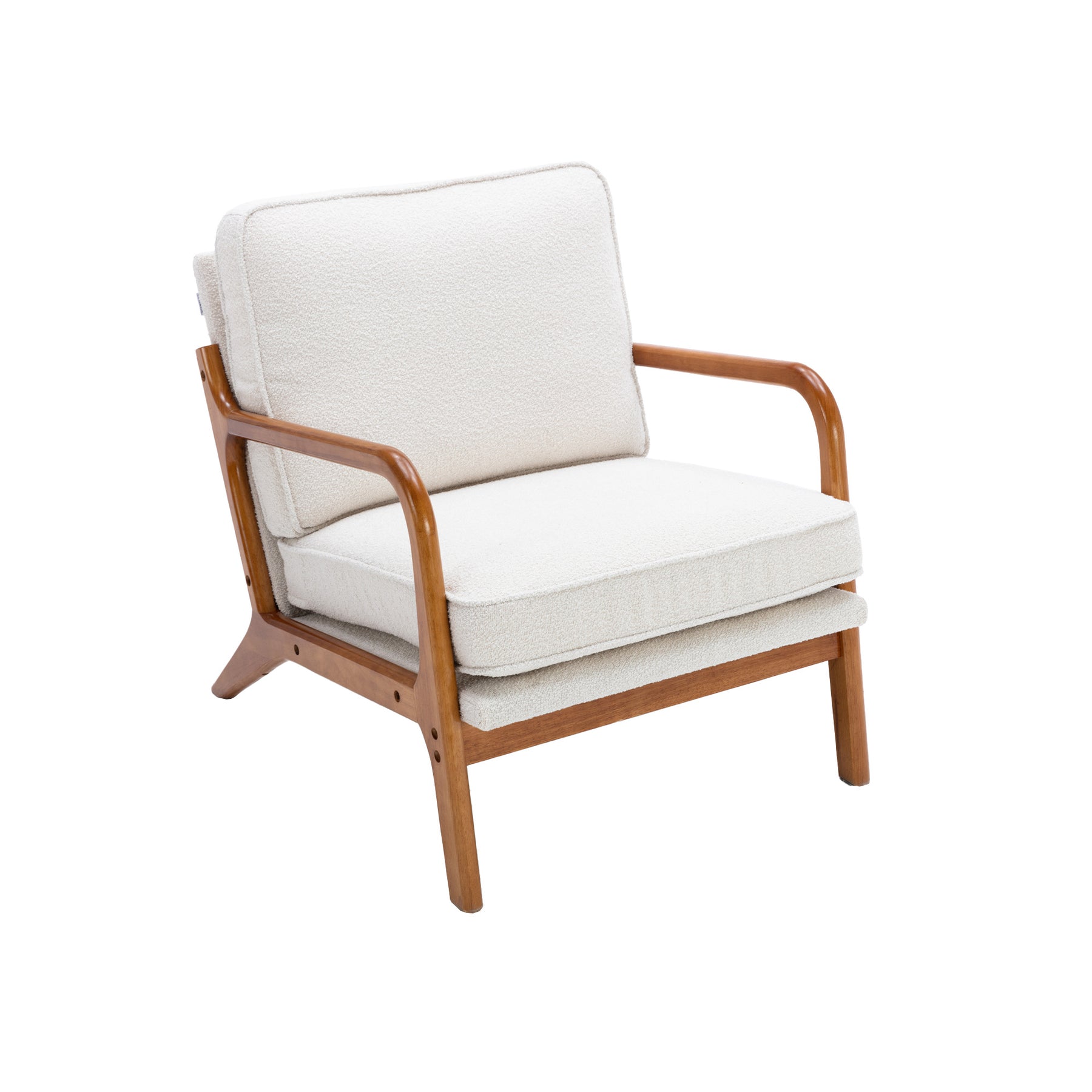 Modern Accent Wood Frame Lounge Chair