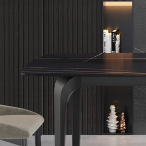 Modern artificial stone black Dining Table