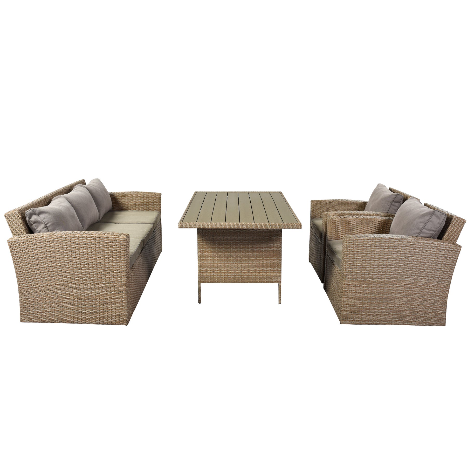 4 Piece Outdoor Patio Furniture Sofas Conversation Set