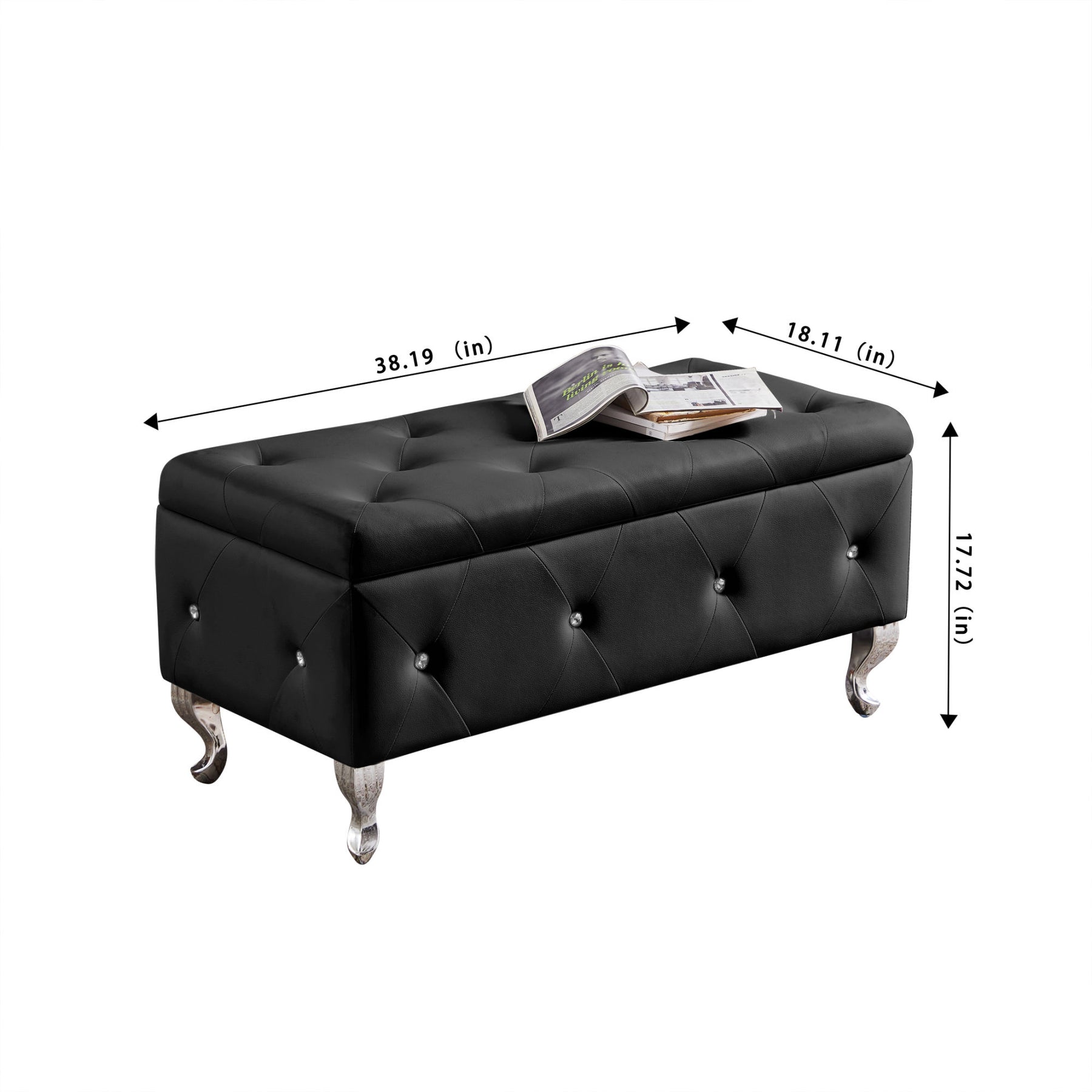 Black Flip Top Storage Bench: Organize with Style!