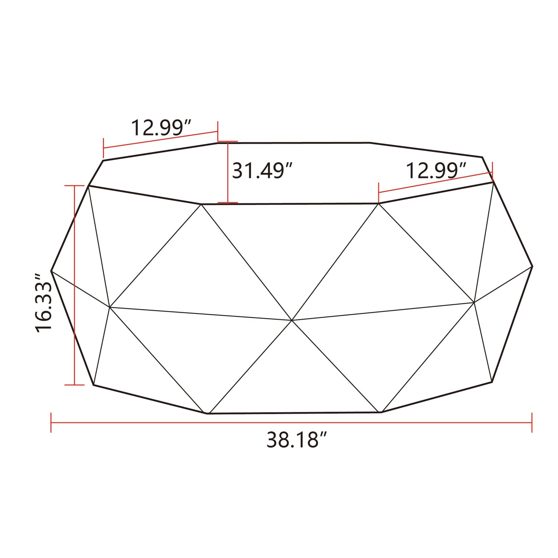 Three-dimensional Embossed Pattern Coffee Table