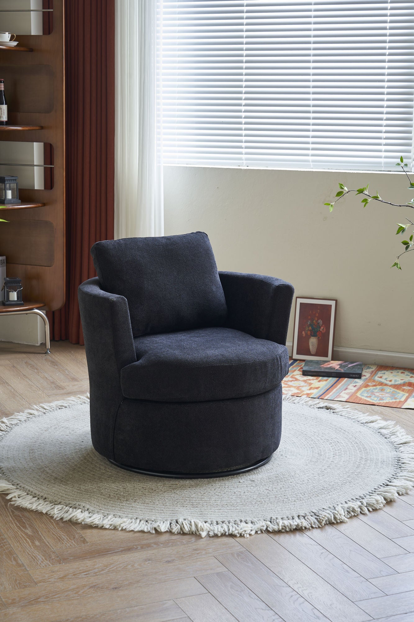 Swivel Barrel Round Accent Lounge Chair