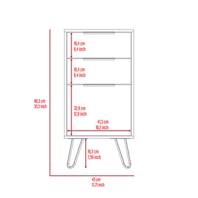 Augusta Light Dresser with Hairpin Legs - Three Drawers (Light Oak)