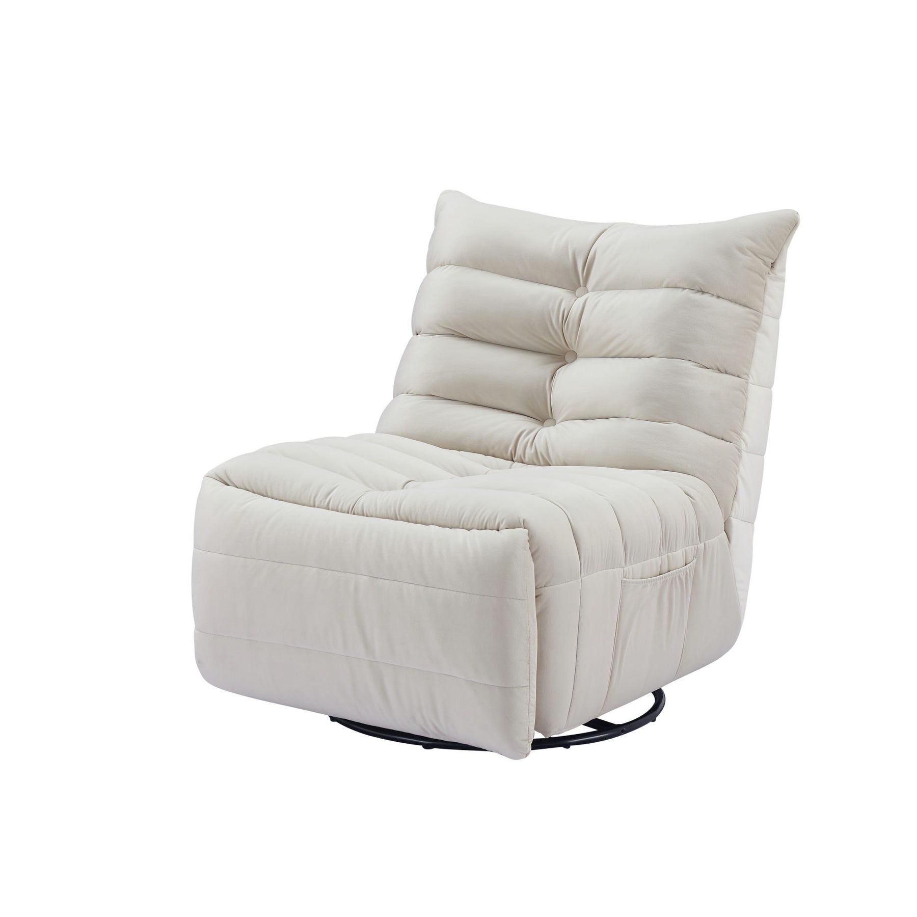 Lazy Modern Lounge Chair with a Side Pocket