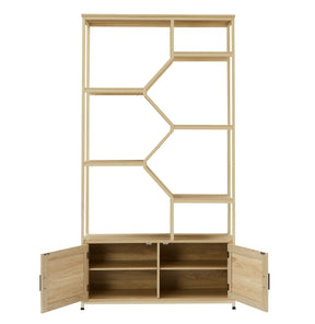 Rattan bookshelf 5 tiers Bookcases