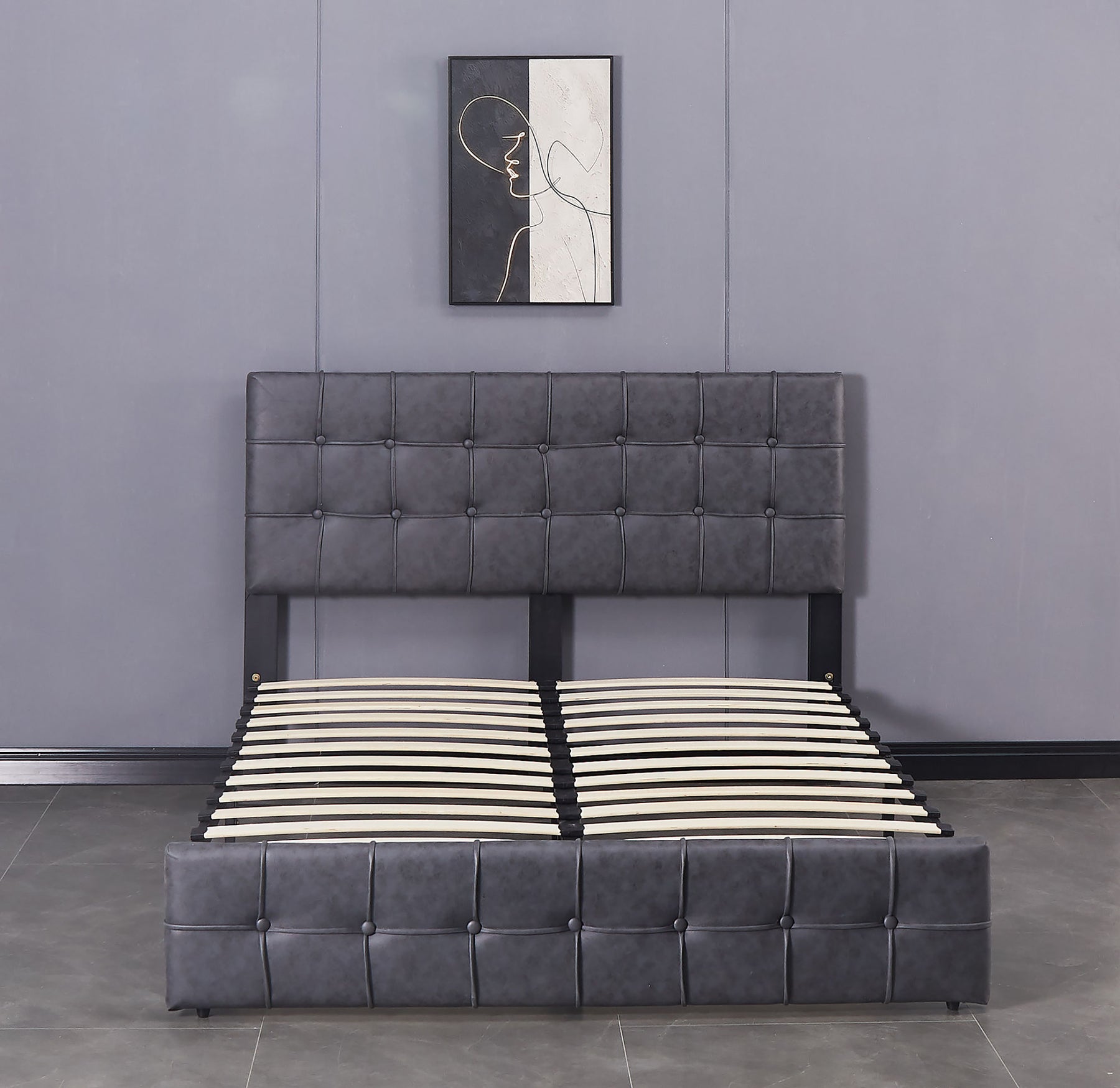 Modern Upholstered Bed | Queen Size